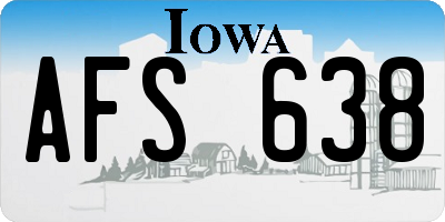 IA license plate AFS638