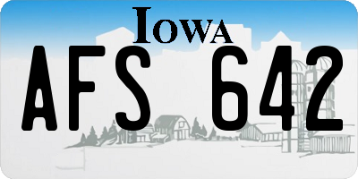 IA license plate AFS642