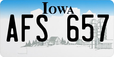 IA license plate AFS657