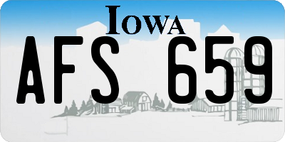 IA license plate AFS659