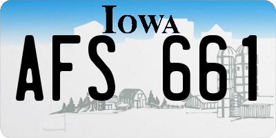 IA license plate AFS661