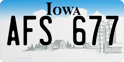 IA license plate AFS677
