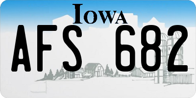 IA license plate AFS682