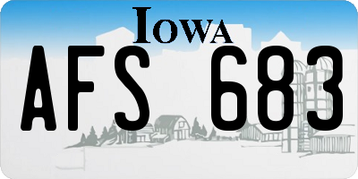 IA license plate AFS683