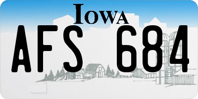 IA license plate AFS684