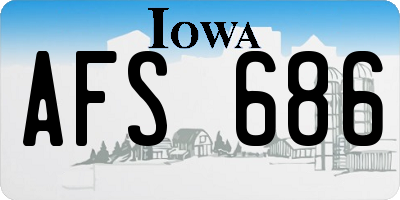 IA license plate AFS686