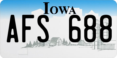 IA license plate AFS688