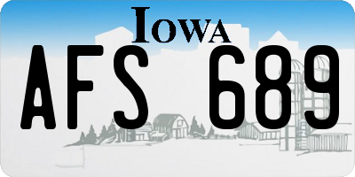 IA license plate AFS689
