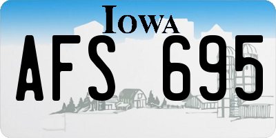 IA license plate AFS695