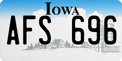IA license plate AFS696
