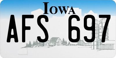 IA license plate AFS697