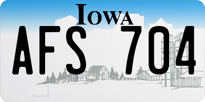 IA license plate AFS704