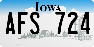 IA license plate AFS724