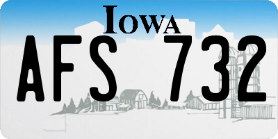 IA license plate AFS732
