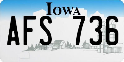 IA license plate AFS736