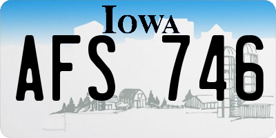 IA license plate AFS746