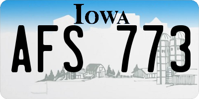 IA license plate AFS773