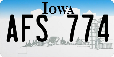 IA license plate AFS774