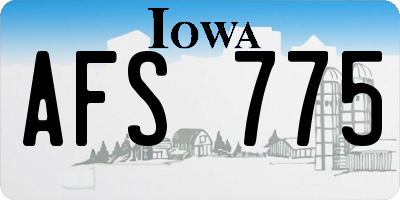 IA license plate AFS775