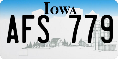 IA license plate AFS779