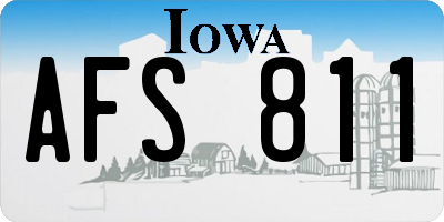 IA license plate AFS811