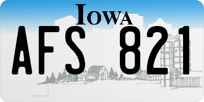 IA license plate AFS821