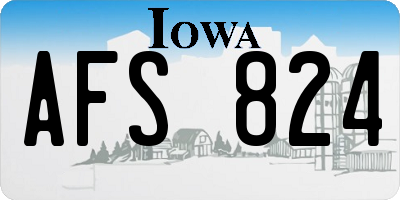 IA license plate AFS824