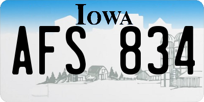 IA license plate AFS834