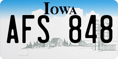 IA license plate AFS848