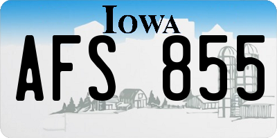 IA license plate AFS855