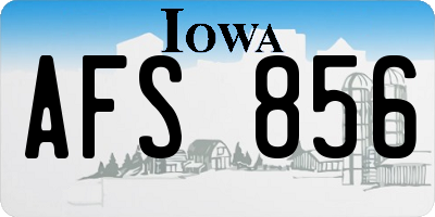 IA license plate AFS856