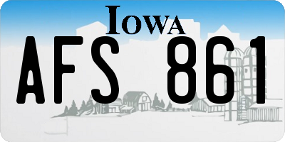 IA license plate AFS861