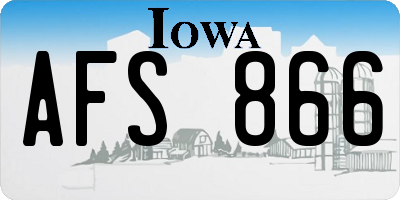 IA license plate AFS866