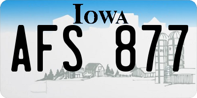 IA license plate AFS877