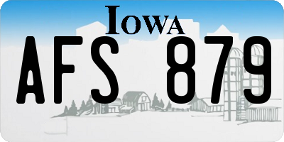IA license plate AFS879