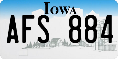 IA license plate AFS884