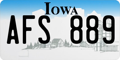 IA license plate AFS889
