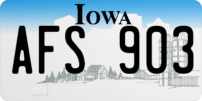 IA license plate AFS903