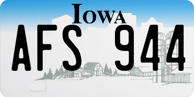 IA license plate AFS944