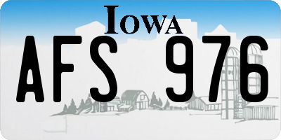 IA license plate AFS976