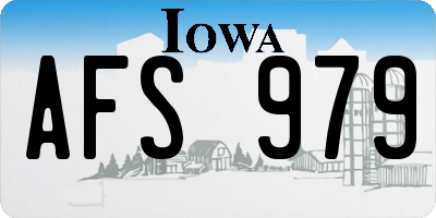 IA license plate AFS979