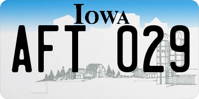 IA license plate AFT029
