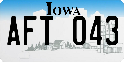 IA license plate AFT043