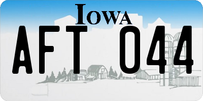 IA license plate AFT044