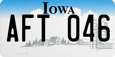 IA license plate AFT046