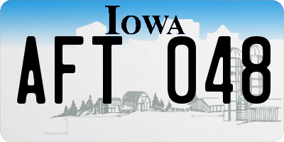 IA license plate AFT048