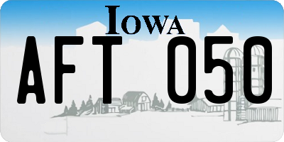 IA license plate AFT050