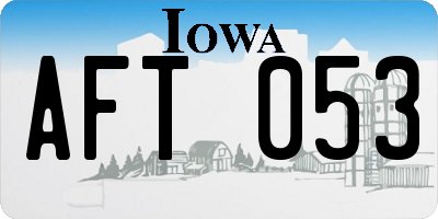 IA license plate AFT053