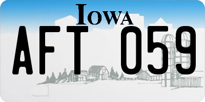 IA license plate AFT059