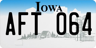 IA license plate AFT064